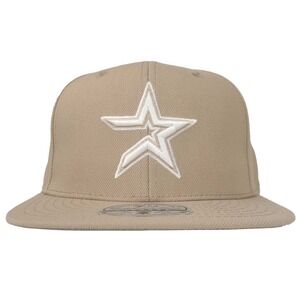 Houston Astros Mitchell & Ness MLB Fitted 7 3/4 Flatbill‎ Cap Hat Khaki NWT